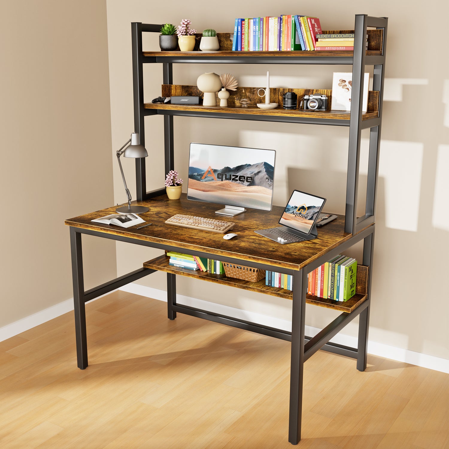 Maximizing Space and Style: The Corner Desk with Hutch