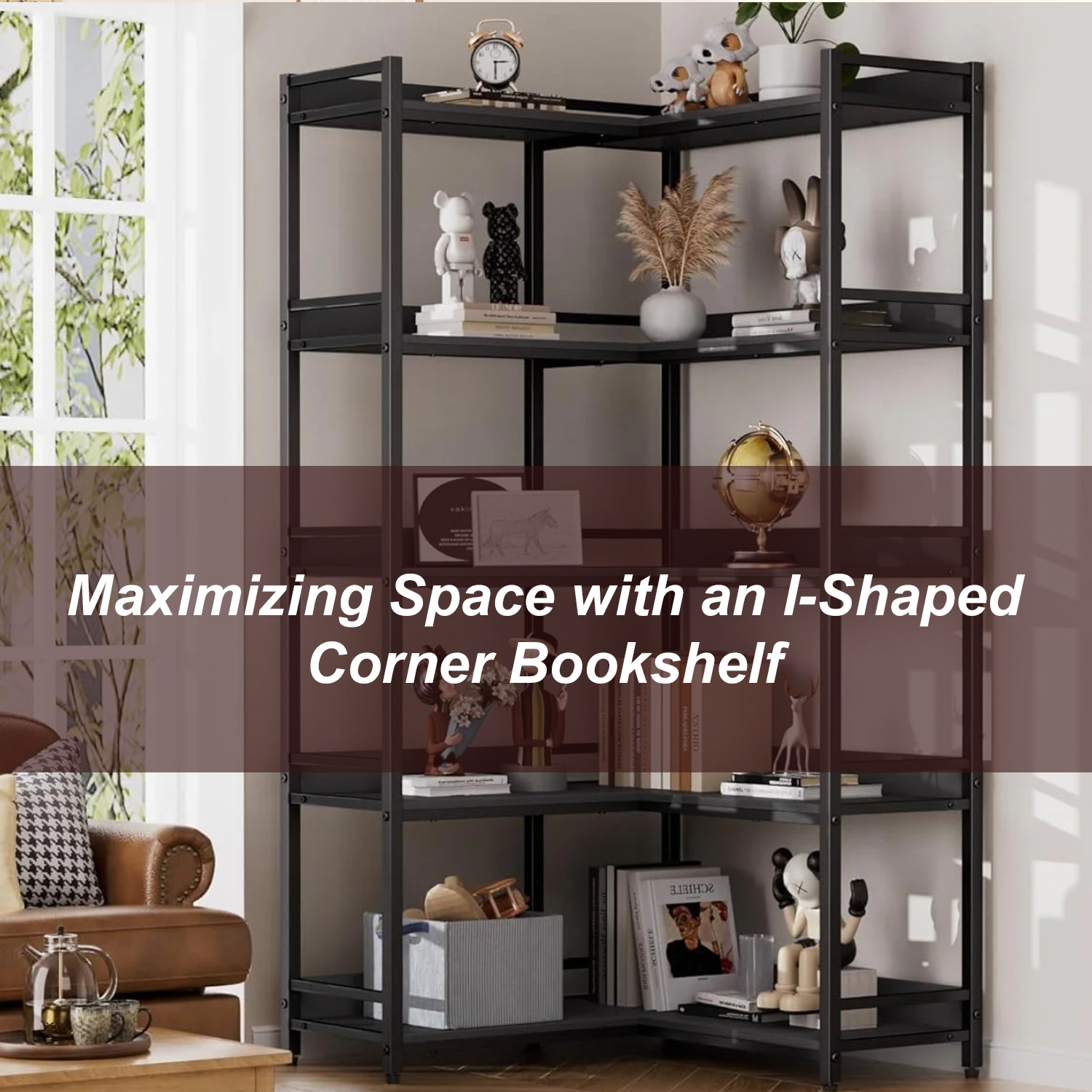 Maximizing Space with an I-Shaped Corner Bookshelf