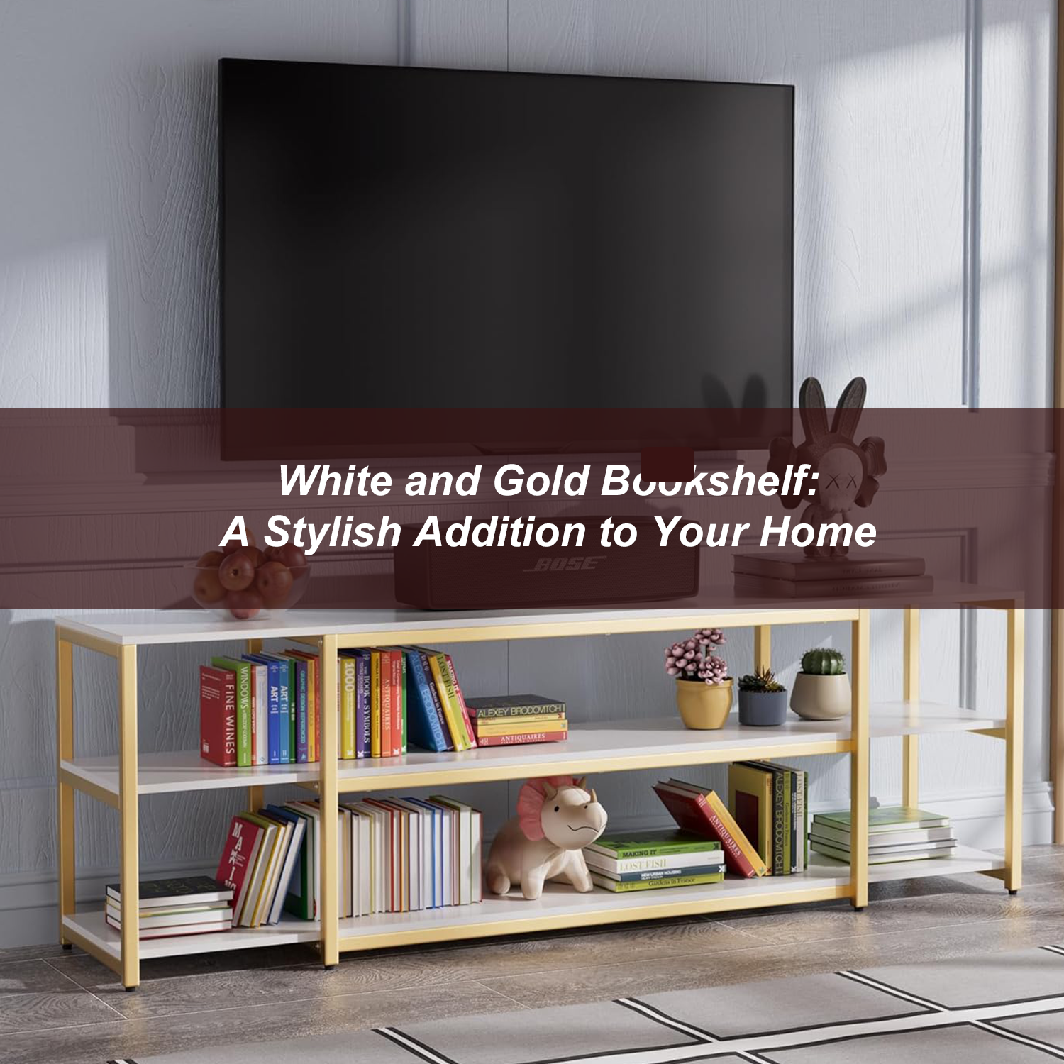 White and Gold Bookshelf: A Stylish Addition to Your Home