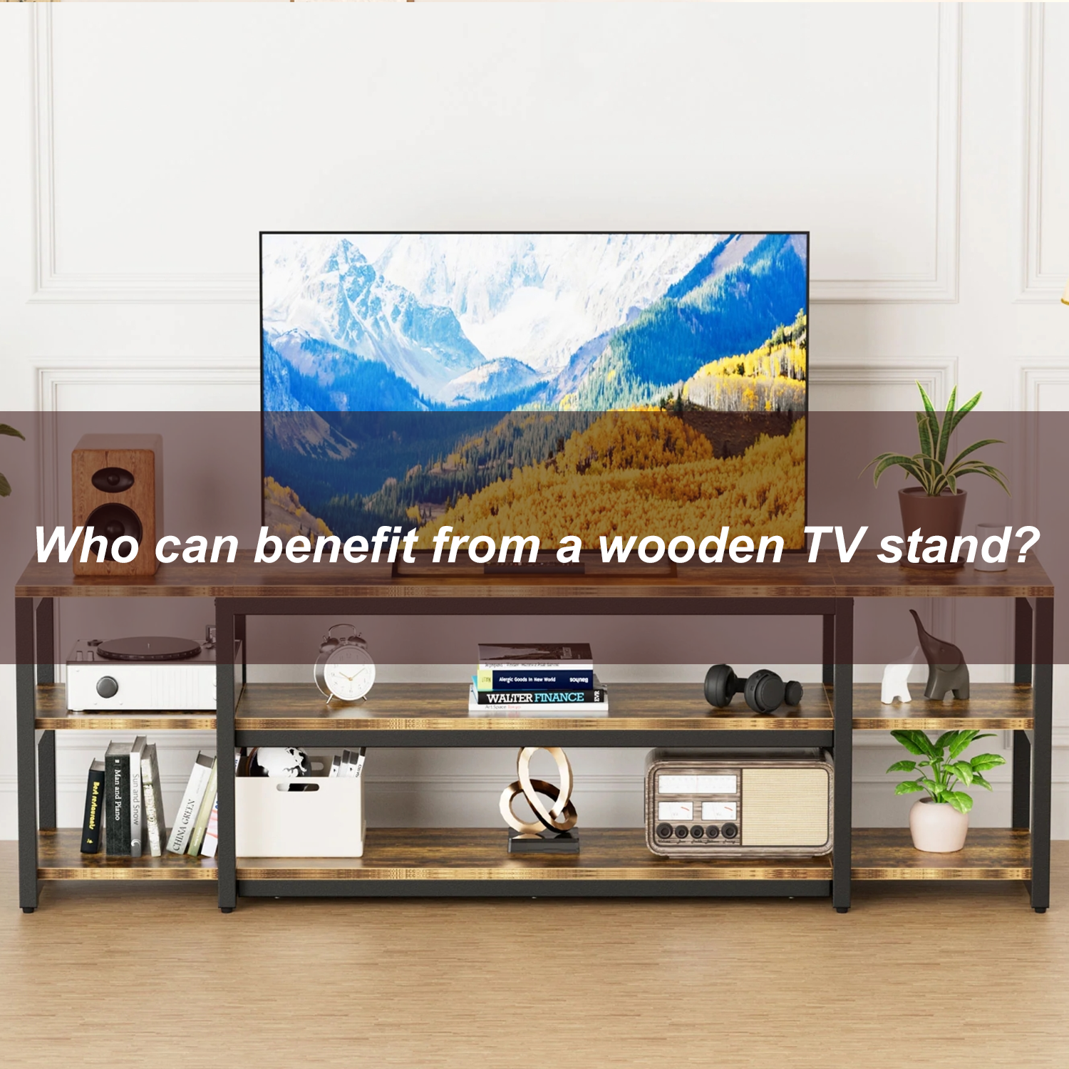 Who can benefit from a wooden TV stand?