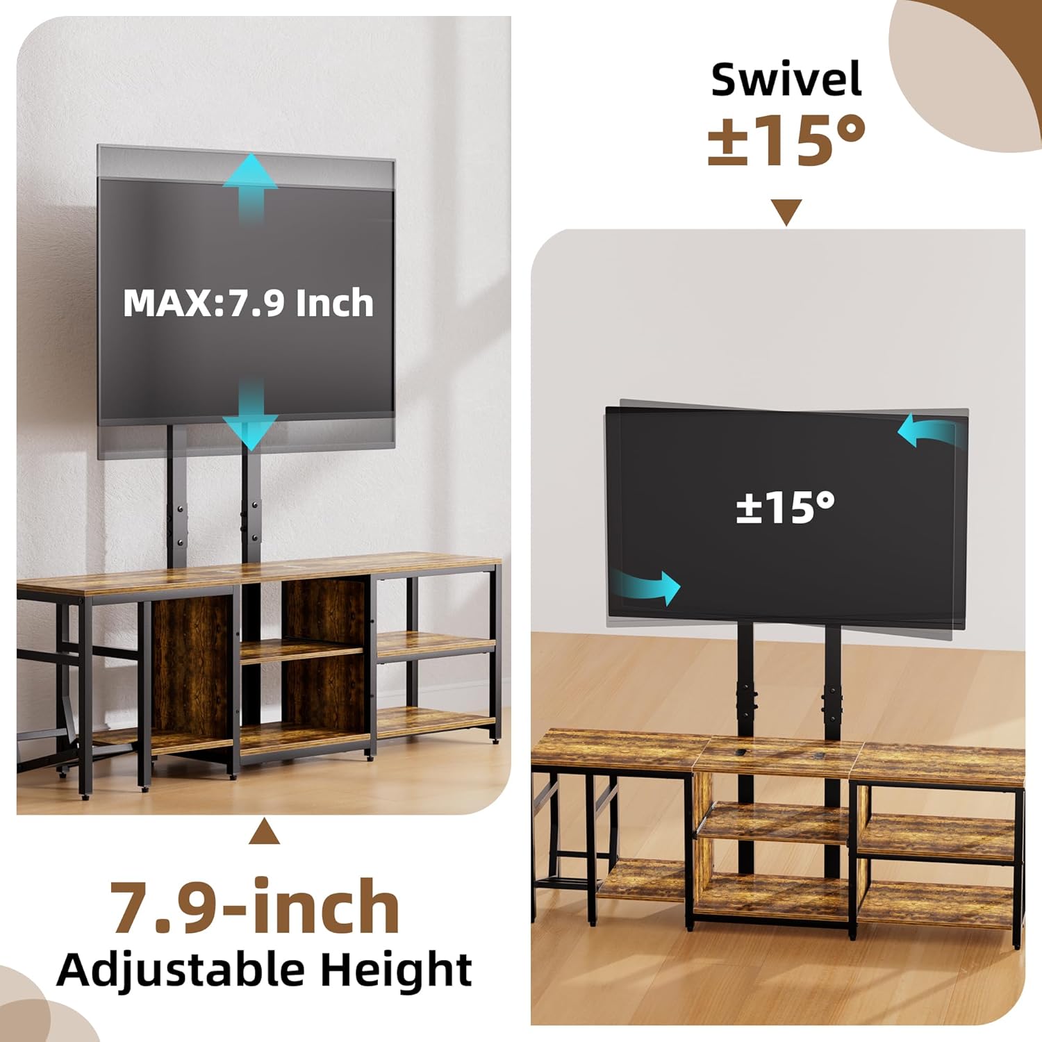 TV Stand with Mount for 32-75 inch TV