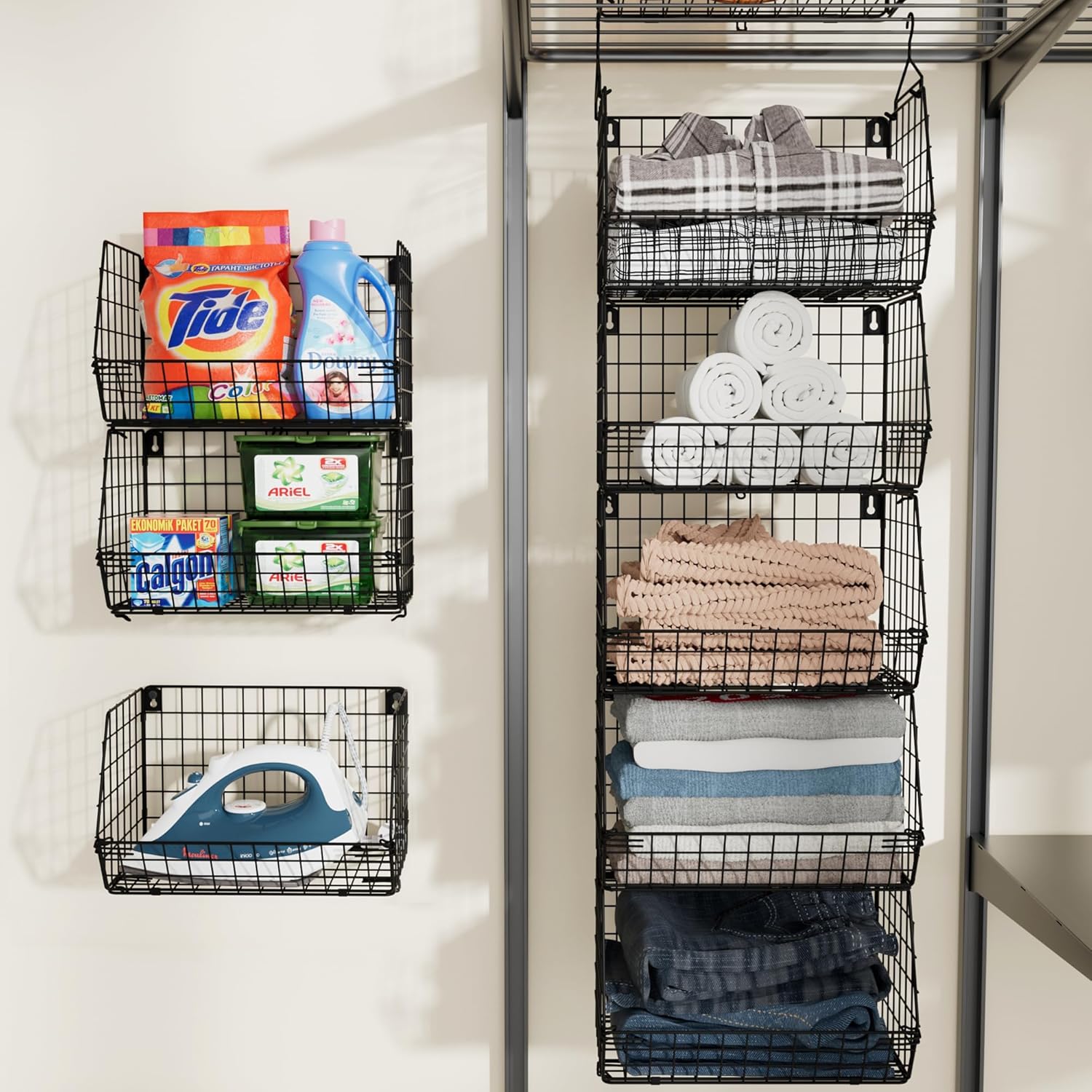 5 Tier Wall Multifunctional Wall Mounted Baskets