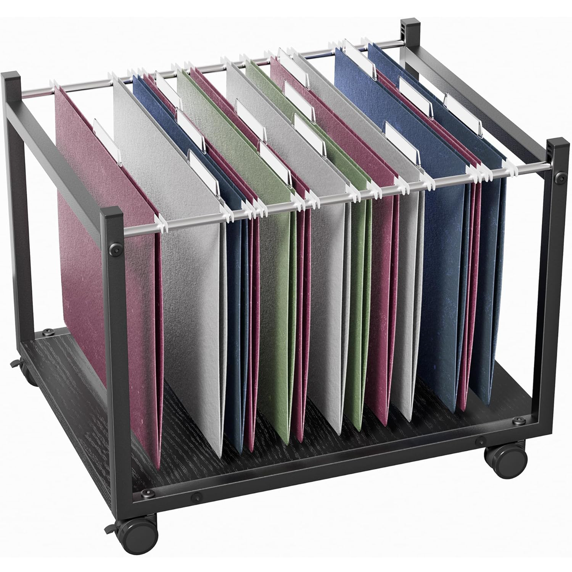 Aquzee Rolling File Carts with Wheels Hanging Files
