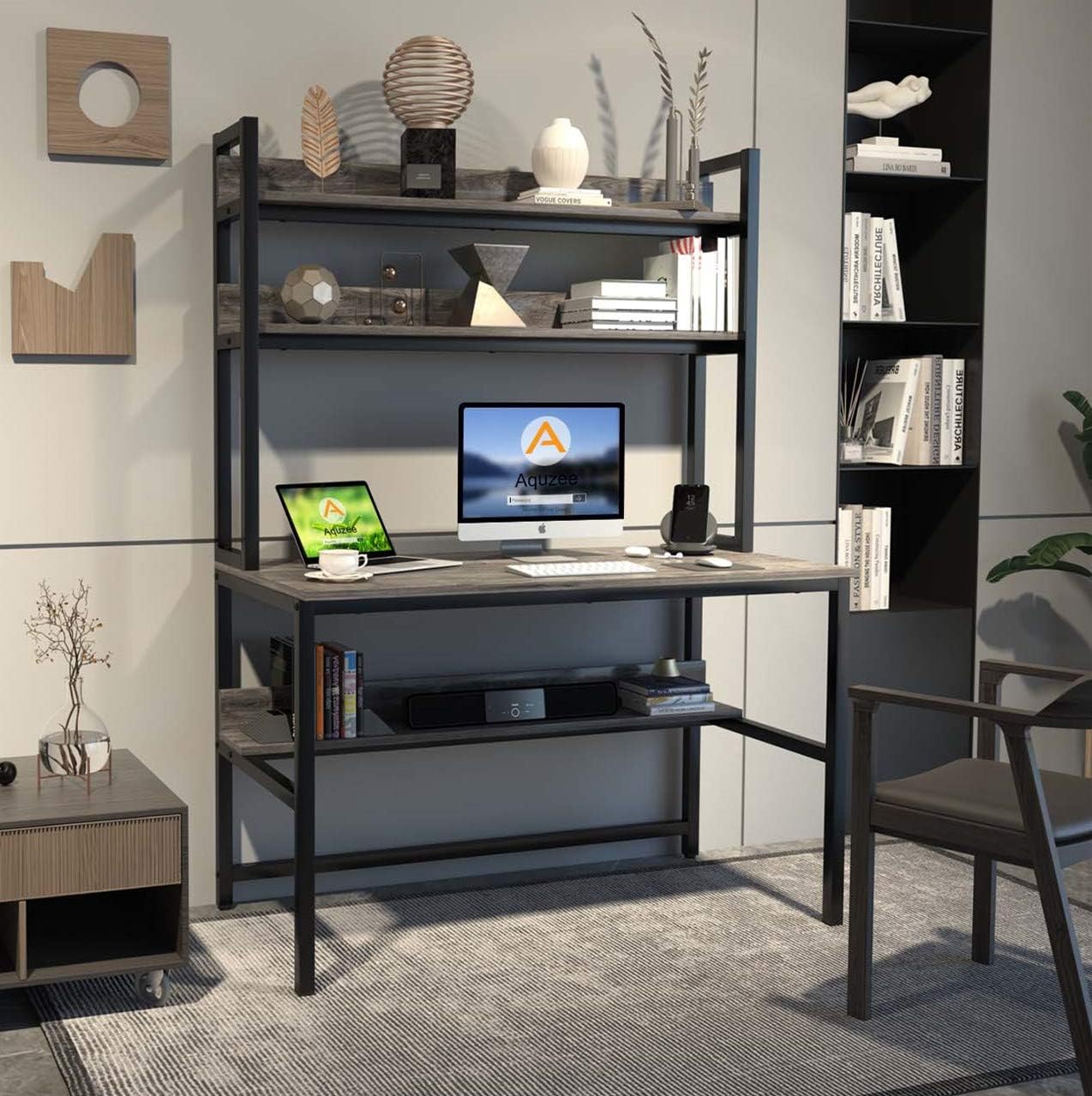 Desk with Hutch Bookshelves