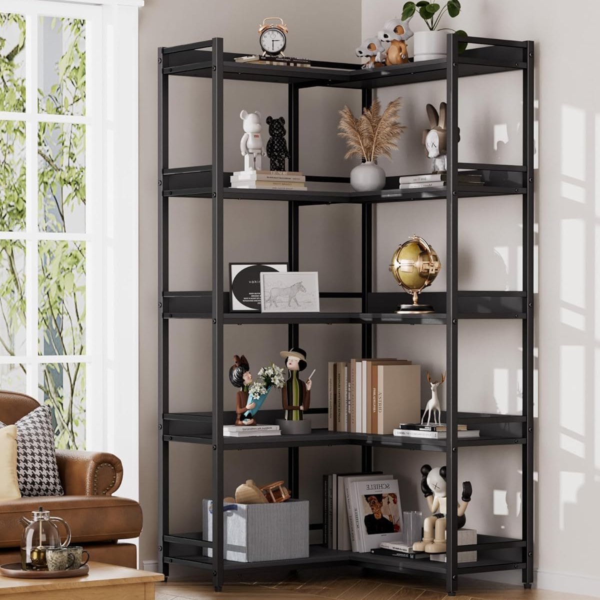 L Shape Corner Bookshelf