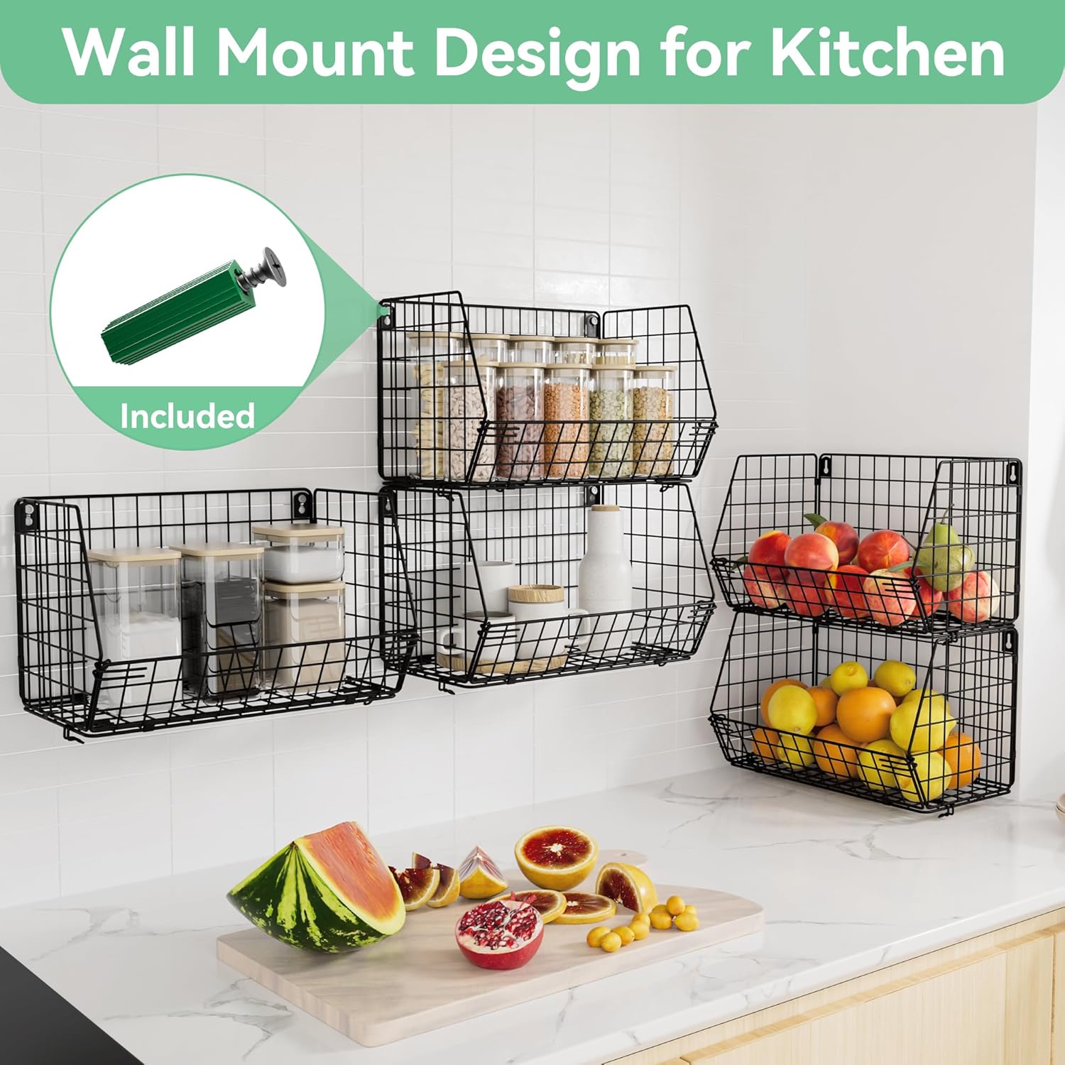 Multifunctional Wall Mounted Baskets