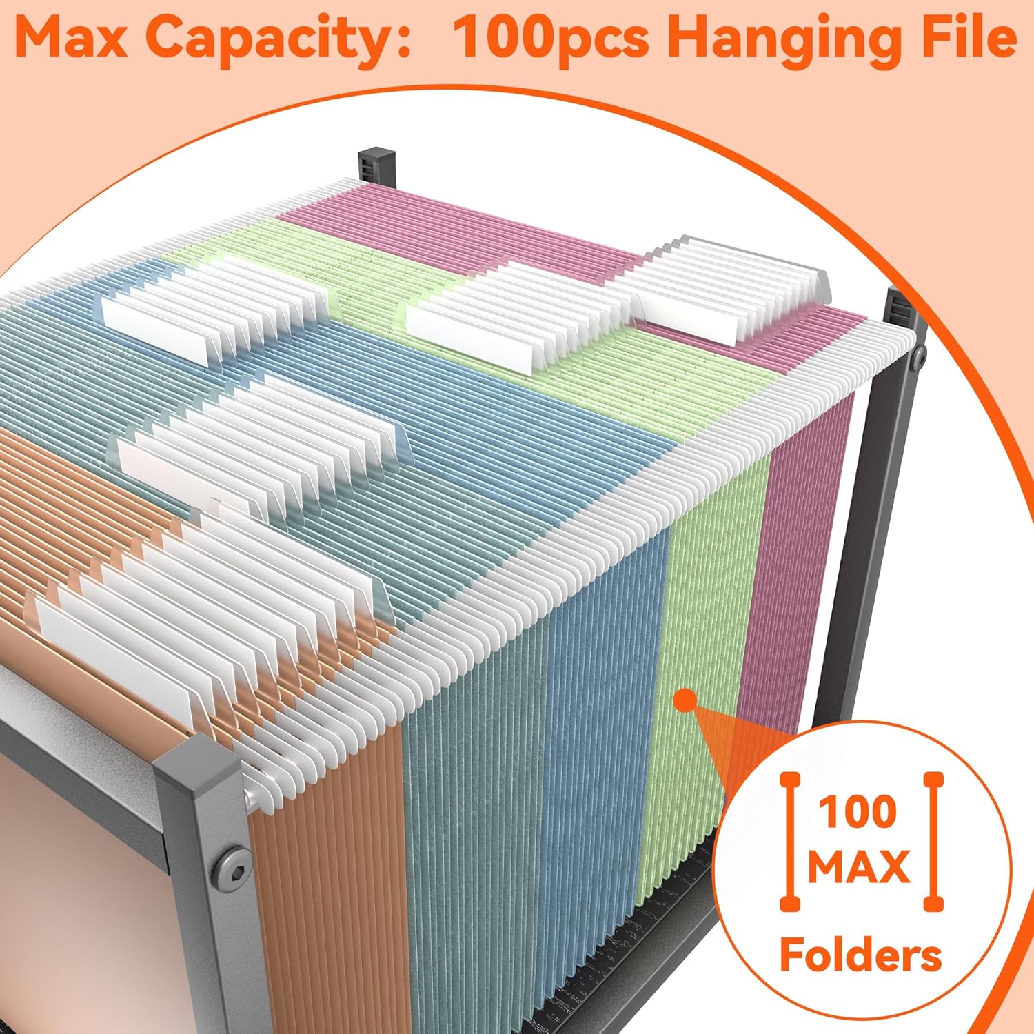 Rolling File Carts with Wheels Hanging Files