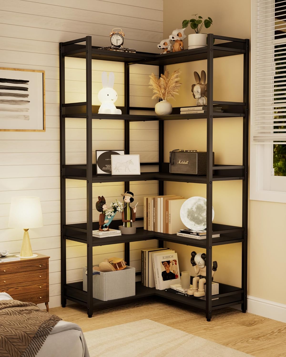 Tall Corner Bookshelf