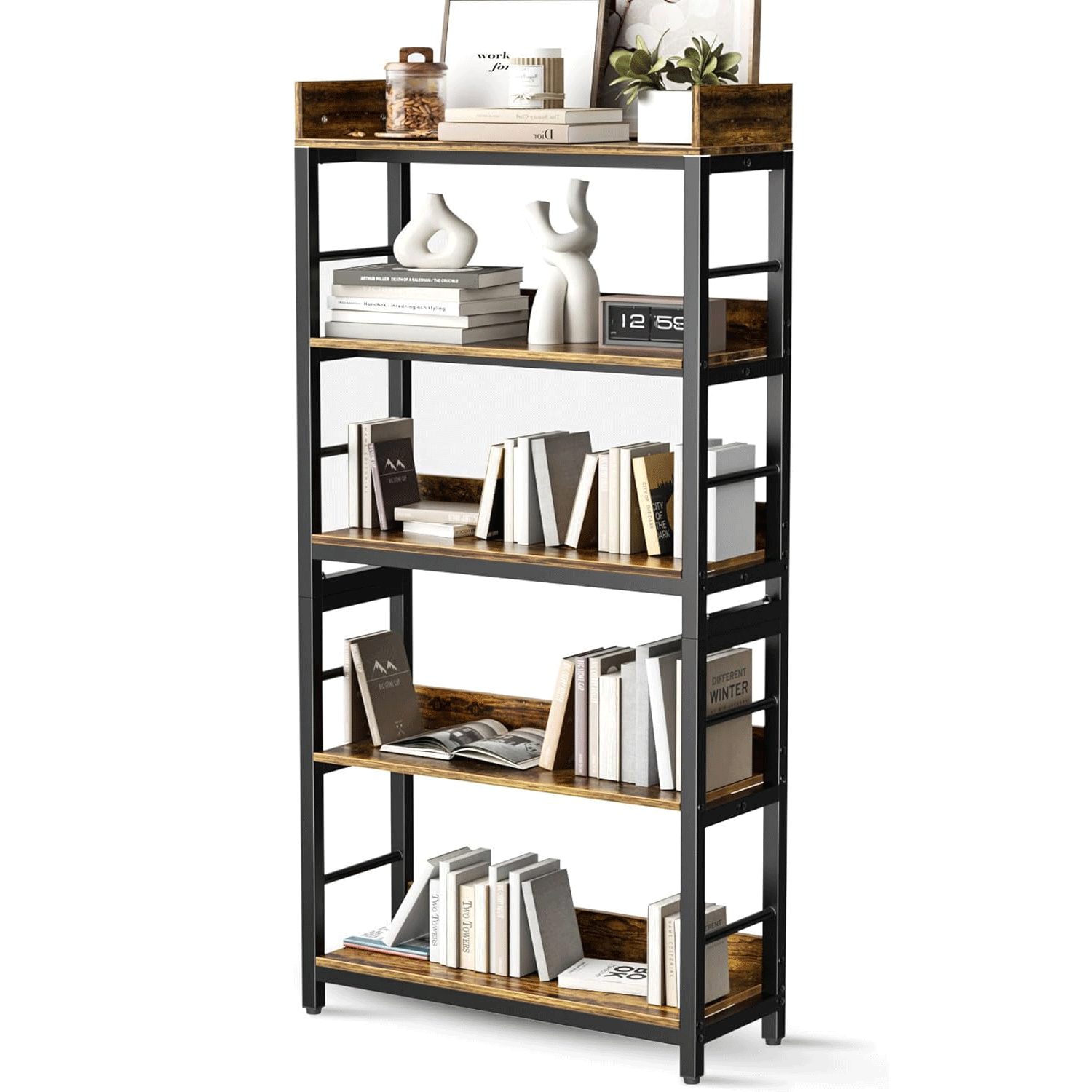 Aquzee 5-Tiers Bookshelf